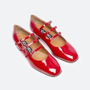 CAREL PARIS “Ariana” red patent leather Mary Janes